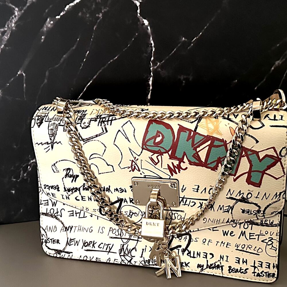 DKNY Graffiti Crossbody Bag – Trendy & Stylish